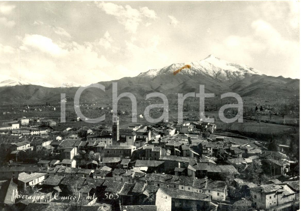 Cartolina originale da collezione 1953 PEVERAGNO (CN) Veduta generale *Cartolina postale FG VG 1