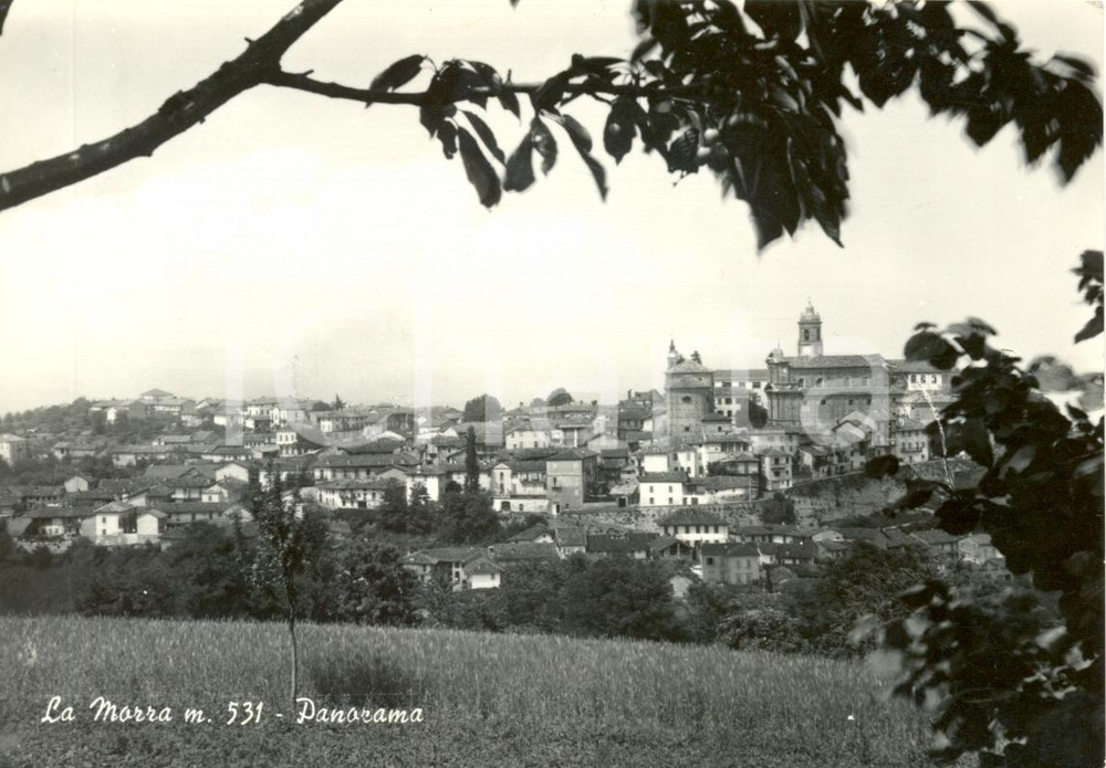 Cartolina originale da collezione 1950 ca LA MORRA (CN) Panorama generale *Cartolina postale FG VG 1
