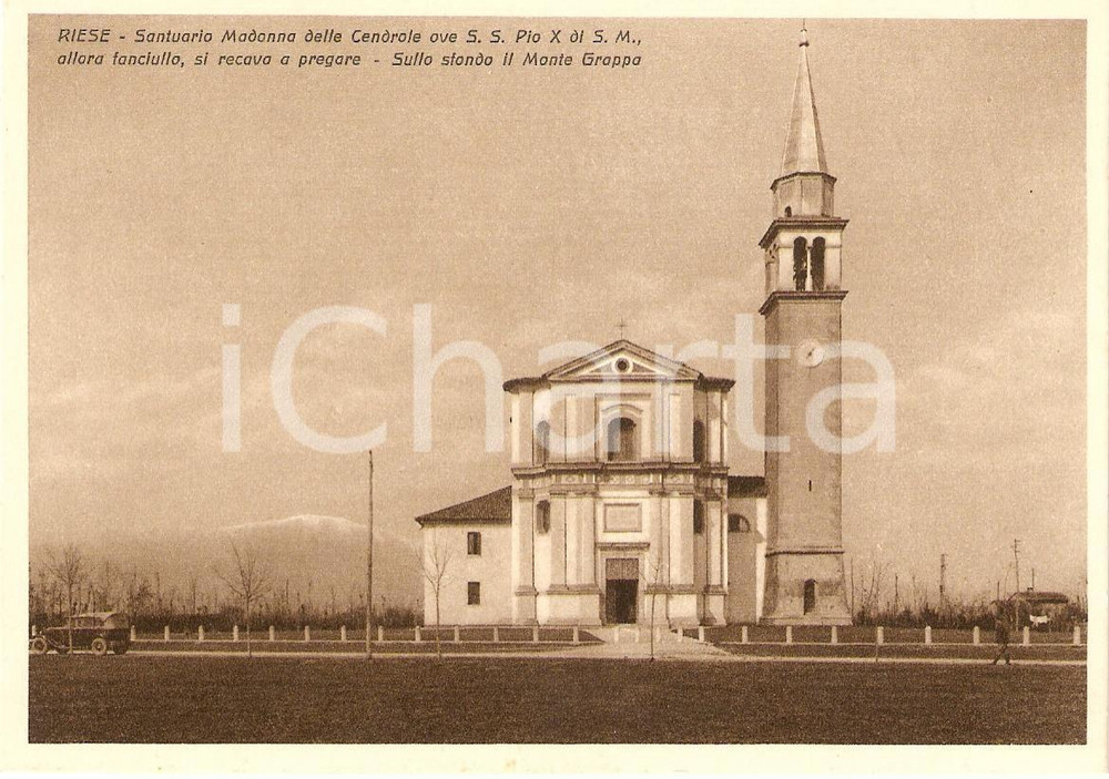 Cartolina originale da collezione 1935 RIESE PIO X (TV) Santuario MADONNA DELLE CENDROLE Monte Grappa *Cartolina 1