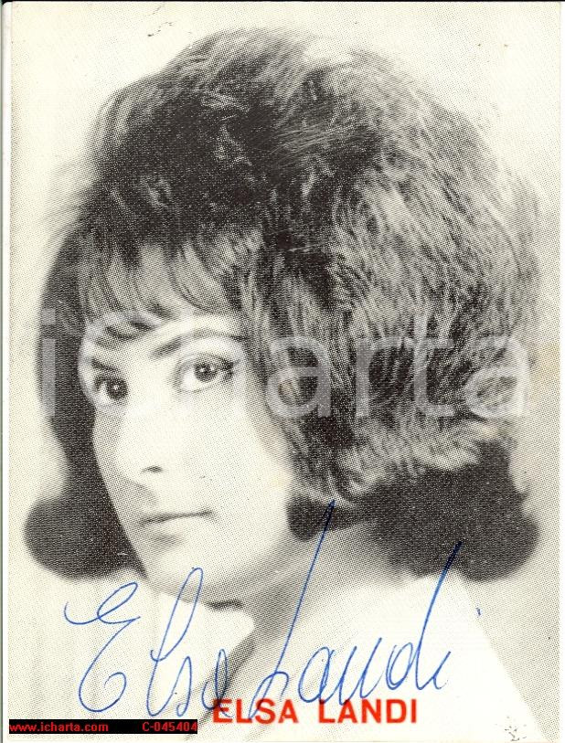 Autografo originale 1965 ELSA LANDI cartolina pubblicitaria con AUTOGRAFO 1