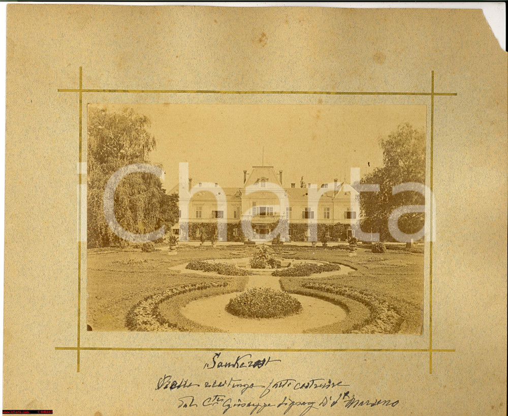 Fotografia d'epoca originale 1880 TAPLANSZENTKERESZT (H) Castle SIGRAY SAN MARZANO 1