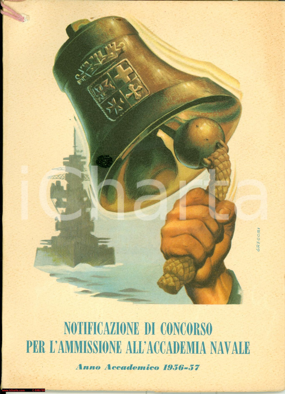 Oggetto da collezione cartaceo 1956 LIVORNO Concorso di ammissione ACCADEMIA NAVALE 1