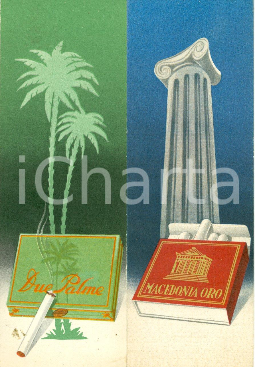 Oggetto da collezione cartaceo 1940 circa Sigarette coloniali DUE PALME e MACEDONIA ORO 1