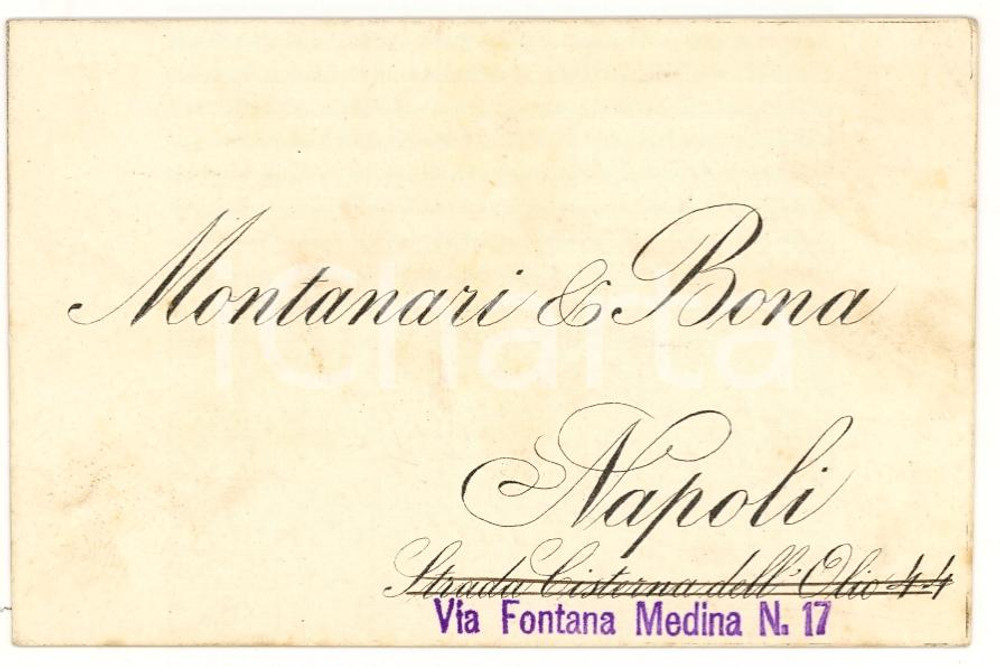Oggetto da collezione cartaceo 1930 ca NAPOLI biglietto MONTANARI & BONA 1
