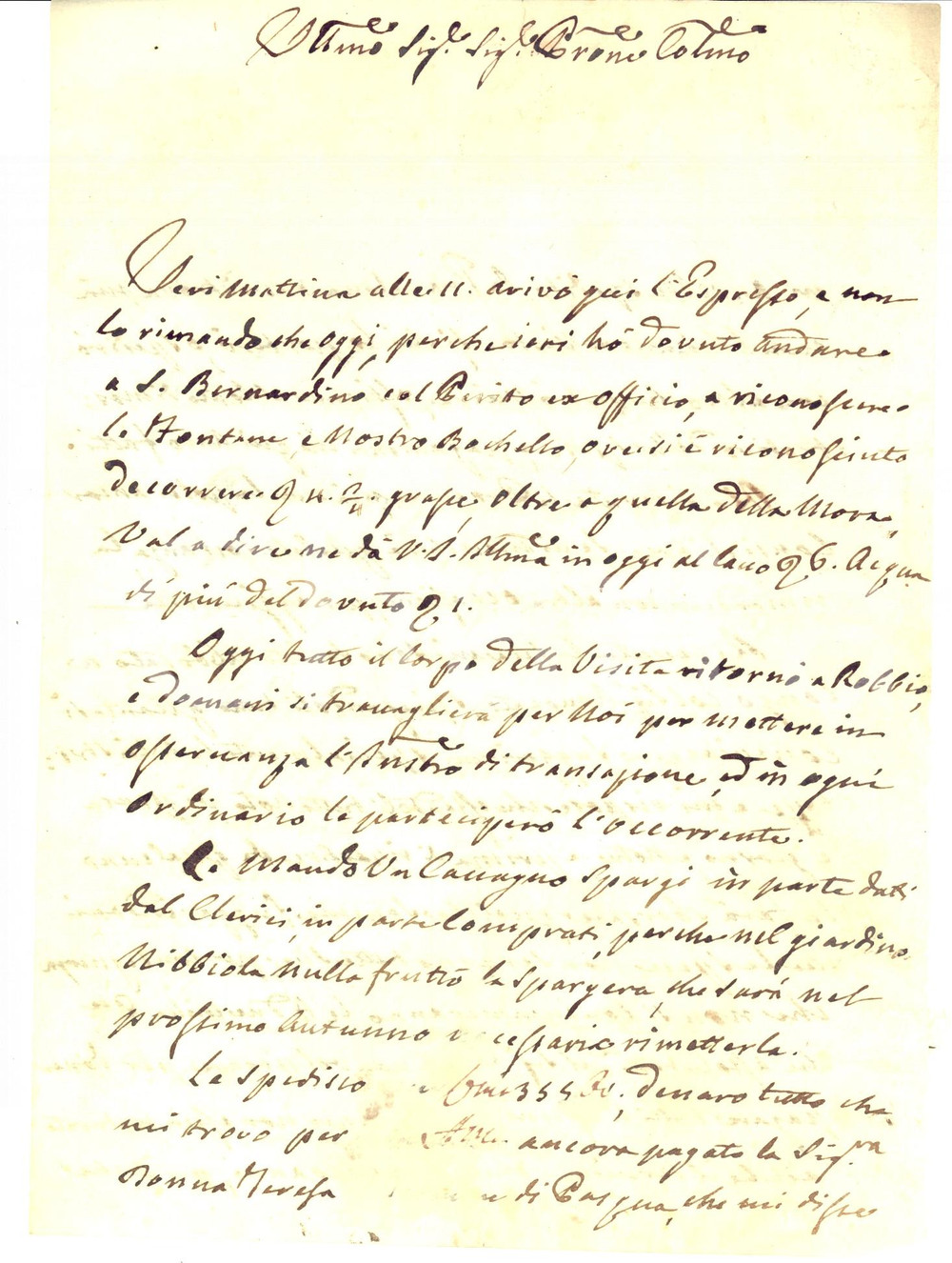 Documento originale, autentico 1784 NOVARA Piergiorgio BONETTI al lavoro per le cause del padrone Lettera 1