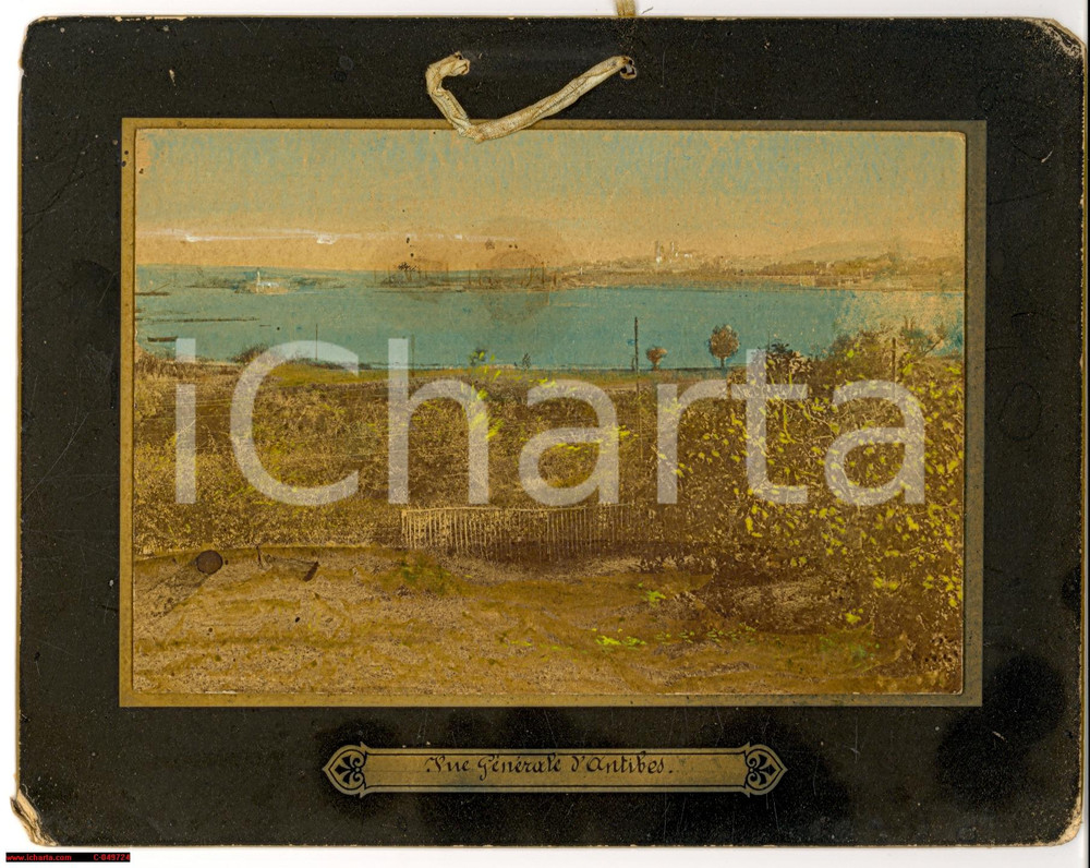 Fotografia d epoca originale 1890 ANTIBES foto pittorica ritoccata a mano 1