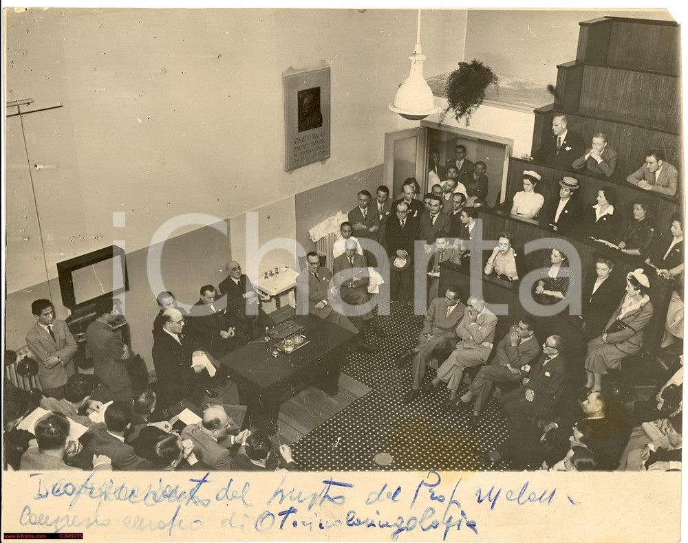 Fotografia d epoca originale 1948 Otorinolaringoiatria ARNALDO MALAN real photo 1