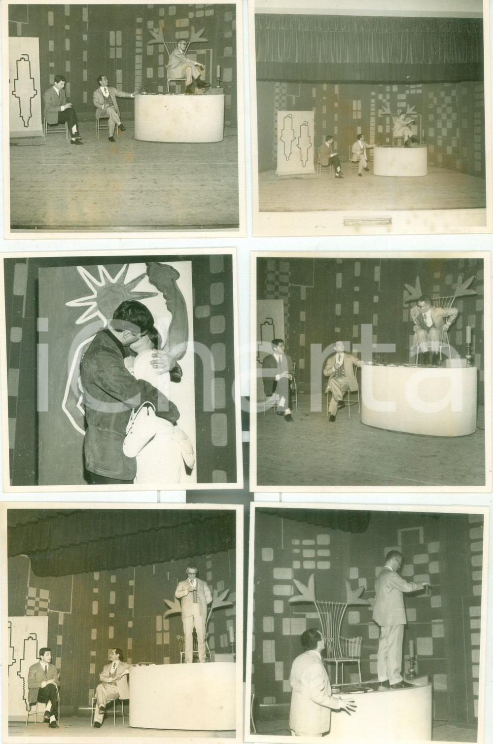 Fotografia d'epoca originale 1965 PADOVA Teatro UniversitÃ  Favolette NEW YORK Scena ristorante *Lotto 6 foto 1