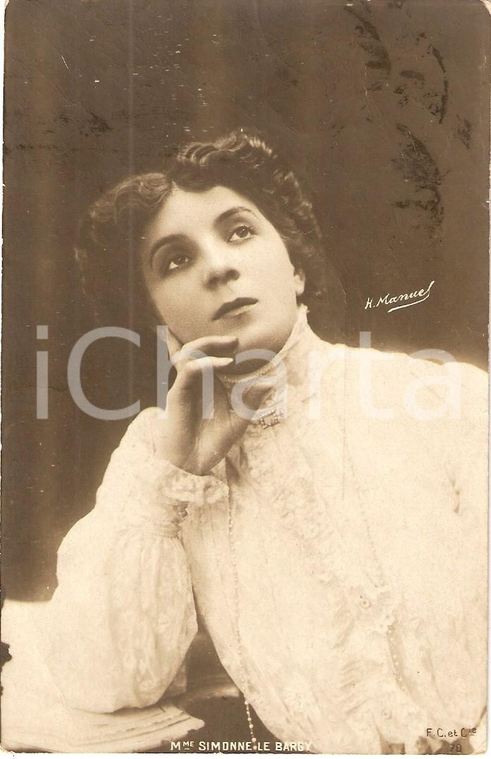 Cartolina originale da collezione 1913 CINEMA Madame Simone LE BARGY Actress Cartolina FP VG 1