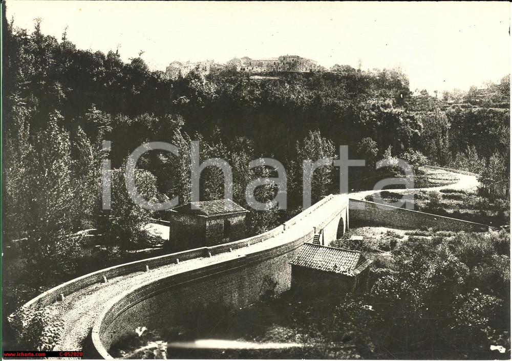 Fotografia d'epoca originale 1930 SANT'AGATA DE' GOTI (BN) Strada sul fiume ISCLERO 1