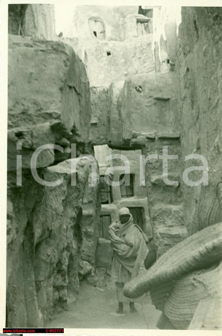 Cartolina originale da collezione 1938 NALUTLIBIA Granaio millenario Castello di NALUT 1