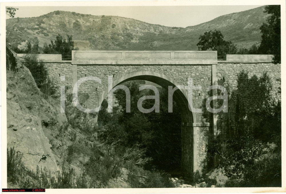 Fotografia d'epoca originale 1934 CATANZARO Ponte sul torrente ACQUASANTA fotografia 1