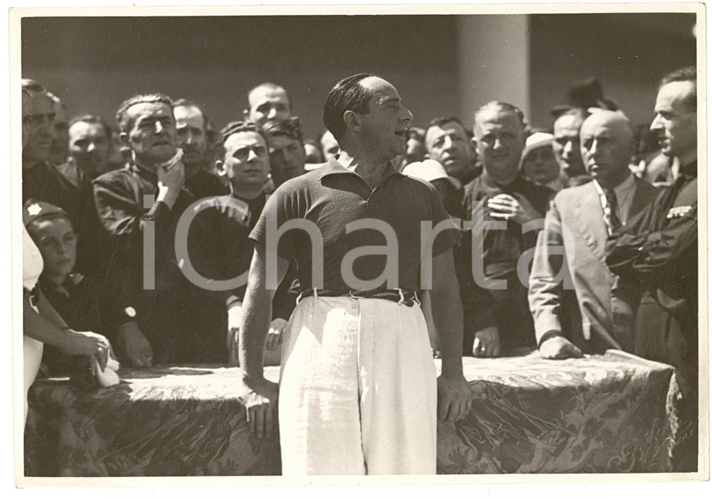 Fotografia d epoca originale 1933 FORLI  Discorso del Segretario PNF Achille STARACE 1
