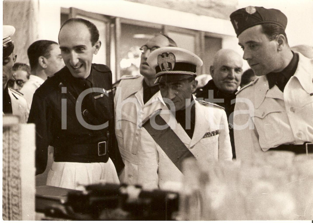 Fotografia d'epoca originale 1938 MESSINA Le autoritÃ  fasciste alla Fiera VERA FOTO 1