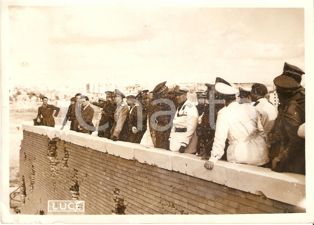Fotografia d epoca originale 1939 MADRID Galeazzo CIANO visita città universitaria Foto 1