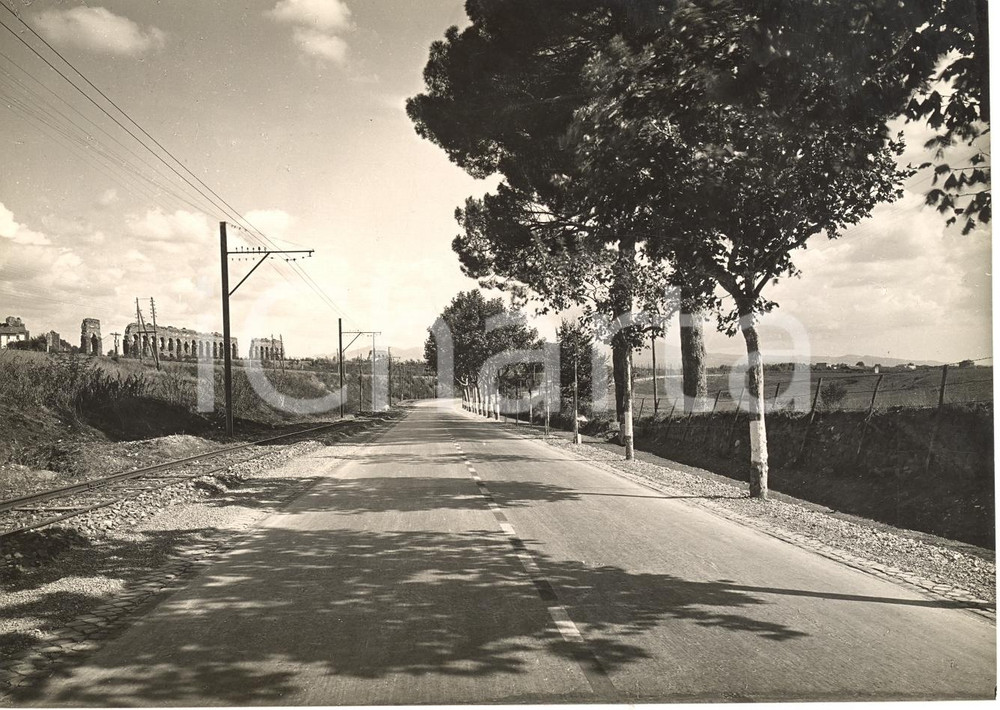 Fotografia d'epoca originale 1935 ROMA La via APPIA Roma-Velletri Cemento SOLIDITIT - Foto (1) 1
