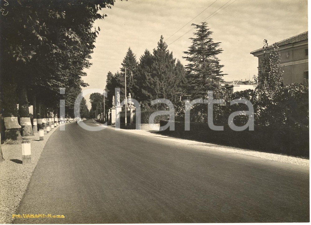 Fotografia d'epoca originale 1935 circa STRA (VE) Strada Padana Superiore per MESTRE 1