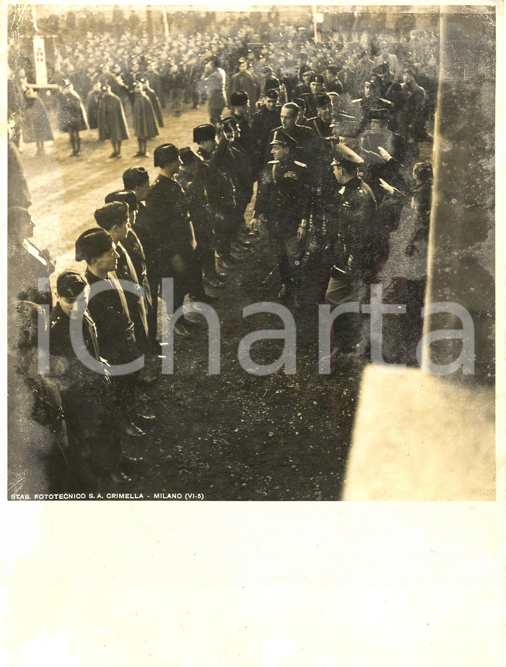 Fotografia d'epoca originale 1935 SESTO SAN GIOVANNI Visita STARACE Villaggio Falck 1