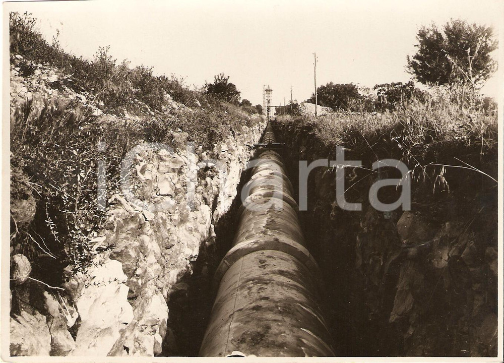 Fotografia d'epoca originale 1939 circa LECCE Condotta del Grande SIFONE Leccese 1