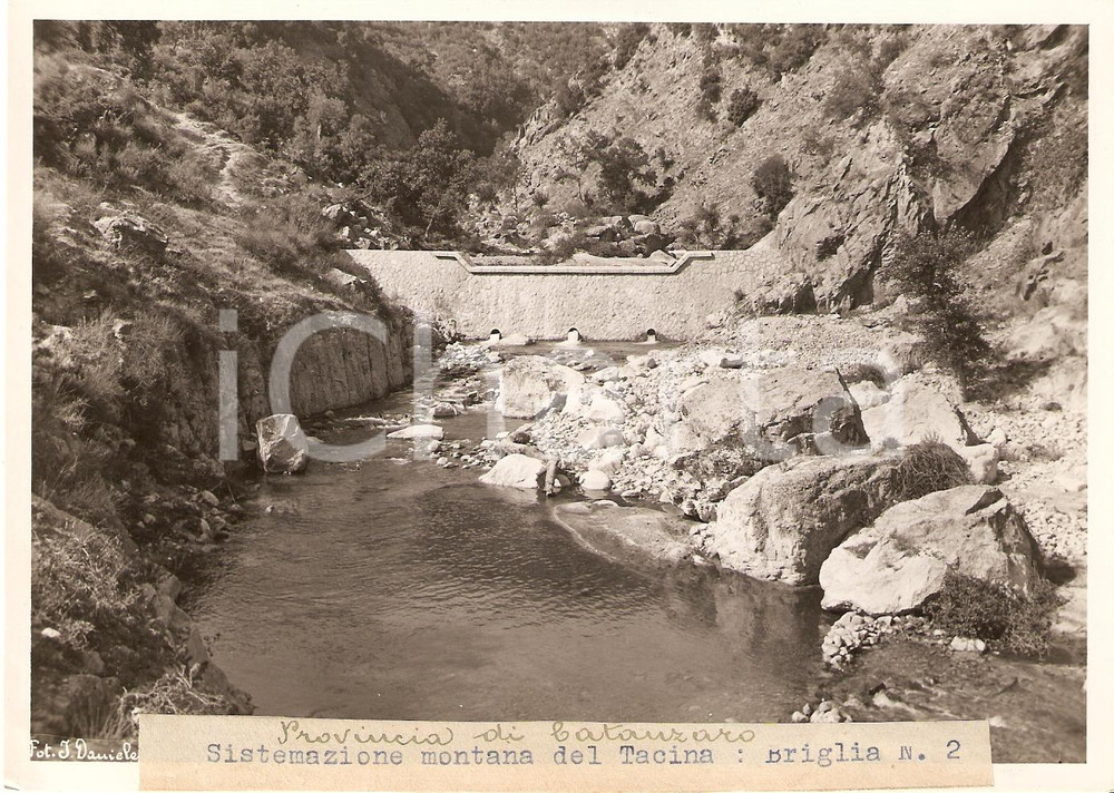 Fotografia d epoca originale 1935 PUNTA DELLE CASTELLA KR Sistemazione fiume TACINA  Foto 1 1