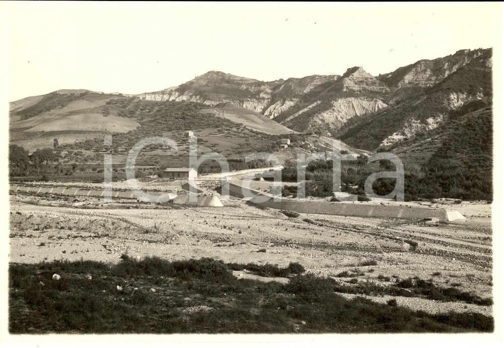 Fotografia d'epoca originale 1935 SANT'EUFEMIA LAMEZIA (CZ) Sistemazione fiume AMATO 1