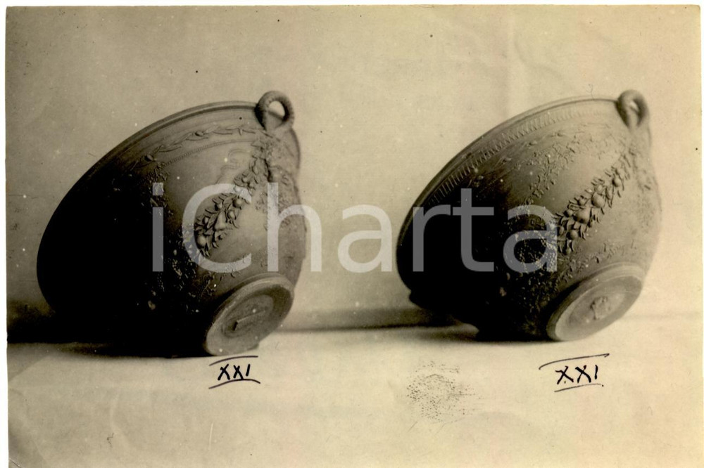 Fotografia d'epoca originale 1930 AREZZO Vasi ARRETINA ARS alla mostra artigiana 1