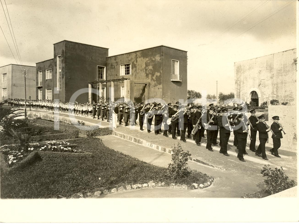 Fotografia d'epoca originale 1937 Isola di NISIDA (NA) Banda musicale dei detenuti 1