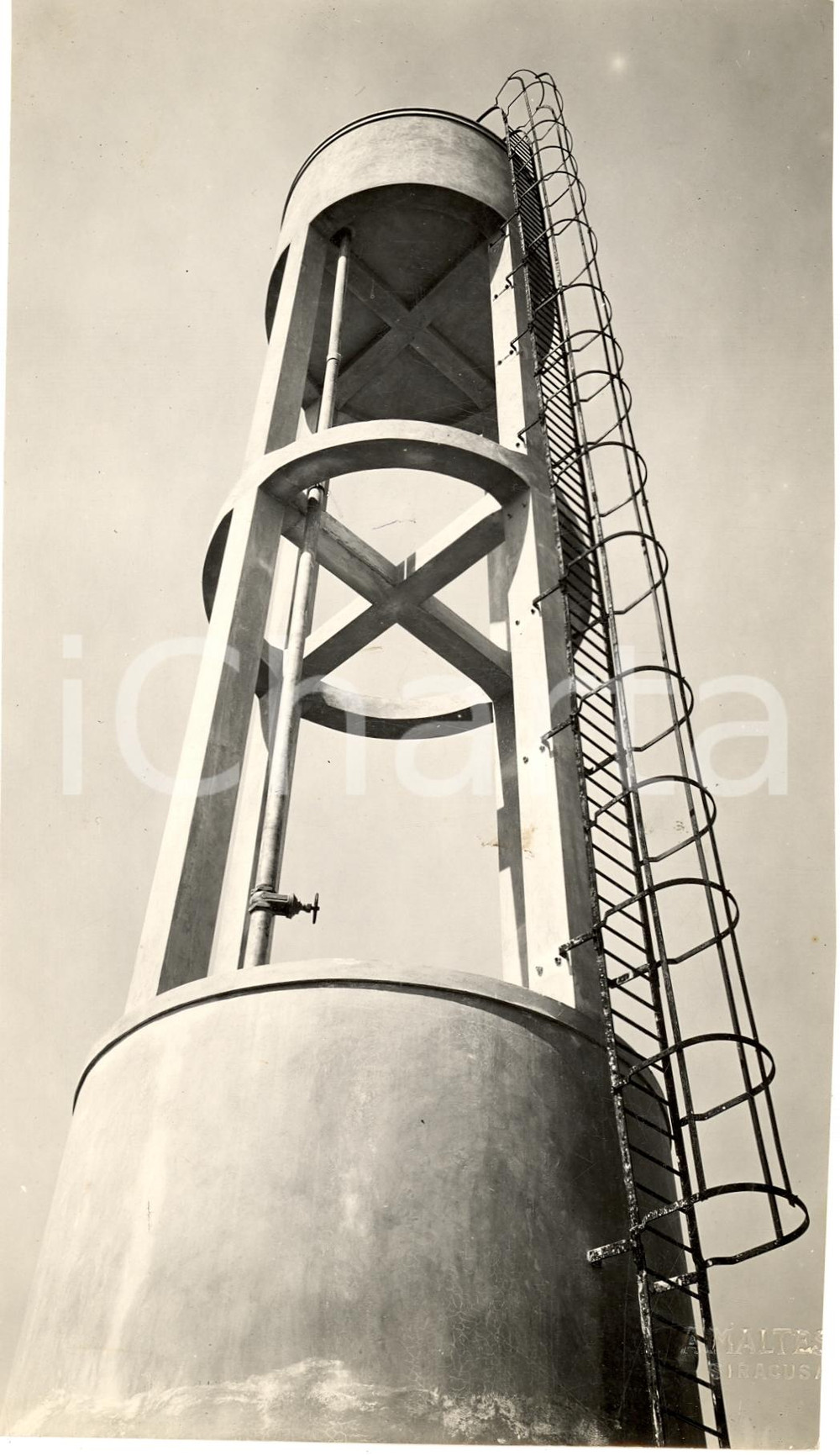 Fotografia d'epoca originale 1932 SIRACUSA Serbatoio acqua BREFOTROFIO provinciale 1
