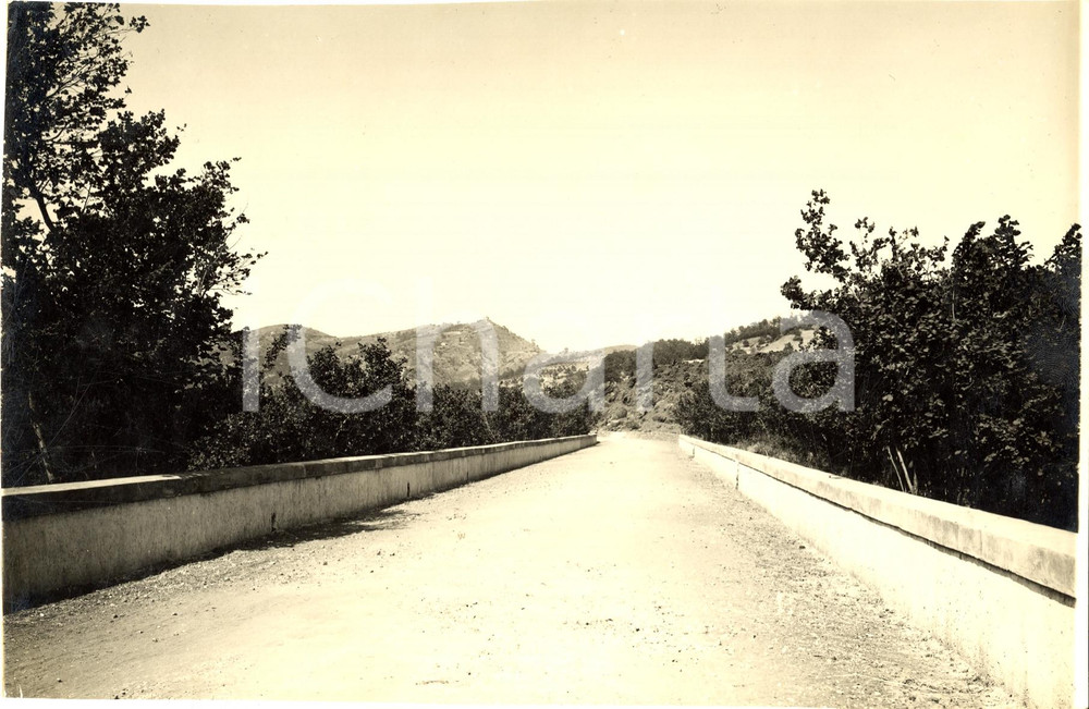 Fotografia d'epoca originale 1932 LINGUAGLOSSA (CT) Nuova strada per PASSOPISCIARO 1