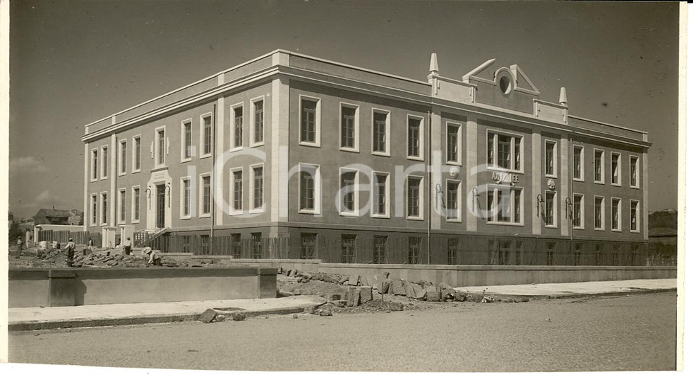 Fotografia d'epoca originale 1933 CATANIA Il nuovo edificio scolastico Foto ANIMATA 1