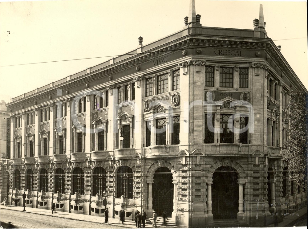 Fotografia d'epoca originale 1930 CATANIA Facciata Palazzo Poste Francesco FICHERA 1