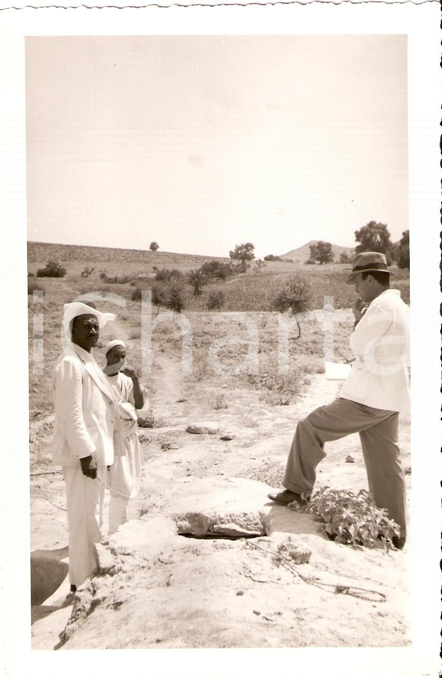 Fotografia d epoca originale 1939 GARIAN Libia Indigeni nell oliveto pendici altopiano GEBEL Fotografia 1