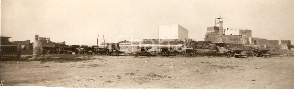 Fotografia d'epoca originale 1930 TOCRA (LIBIA) Attrezzature della colonia agricola del FASCIO MILANESE *Foto 1