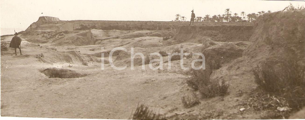 Fotografia d'epoca originale 1930 ca TRIPOLI (LIBIA) ? Deserto prima dei lavori di colonizzazione *ANIMATA 1