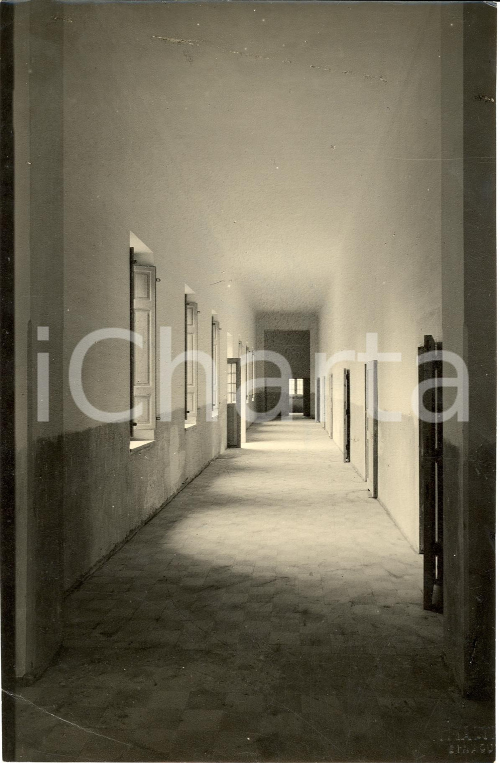Fotografia d'epoca originale 1932 SIRACUSA Osp. Psichiatrico Padiglione TRANQUILLI 1