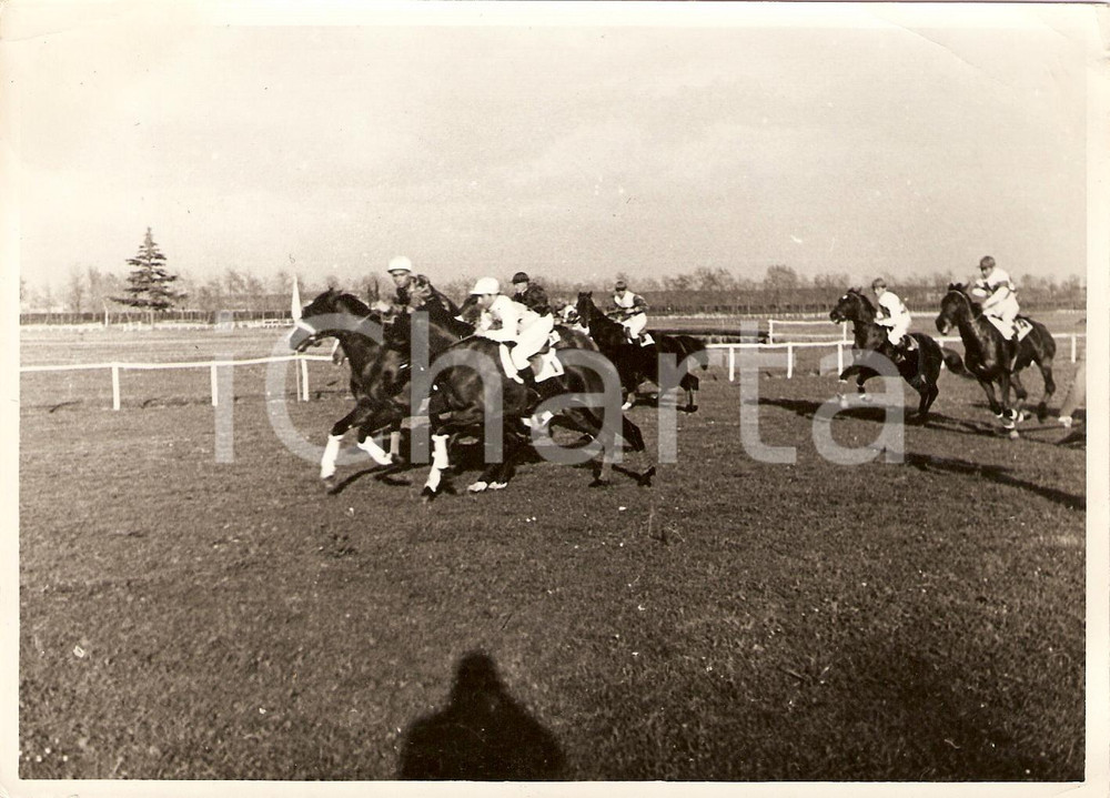 Fotografia d'epoca originale 1940 ca MILANO SAN SIRO Ippica Partenza della Coppa del Duce *Fotografia 1