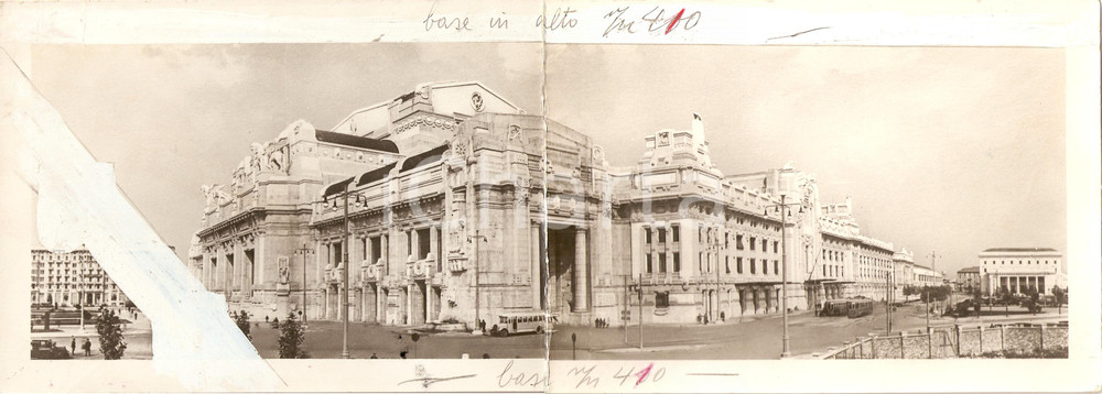 Fotografia d'epoca originale 1932 ca MILANO Nuova Stazione CENTRALE Foto DANNEGGIATA 1