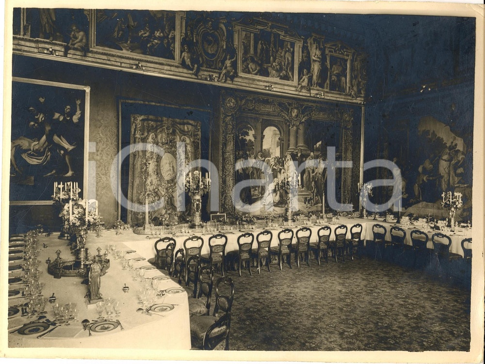 Fotografia d'epoca originale 1930 ca ROMA La sala dei paramenti a CittÃ  del VATICANO 1