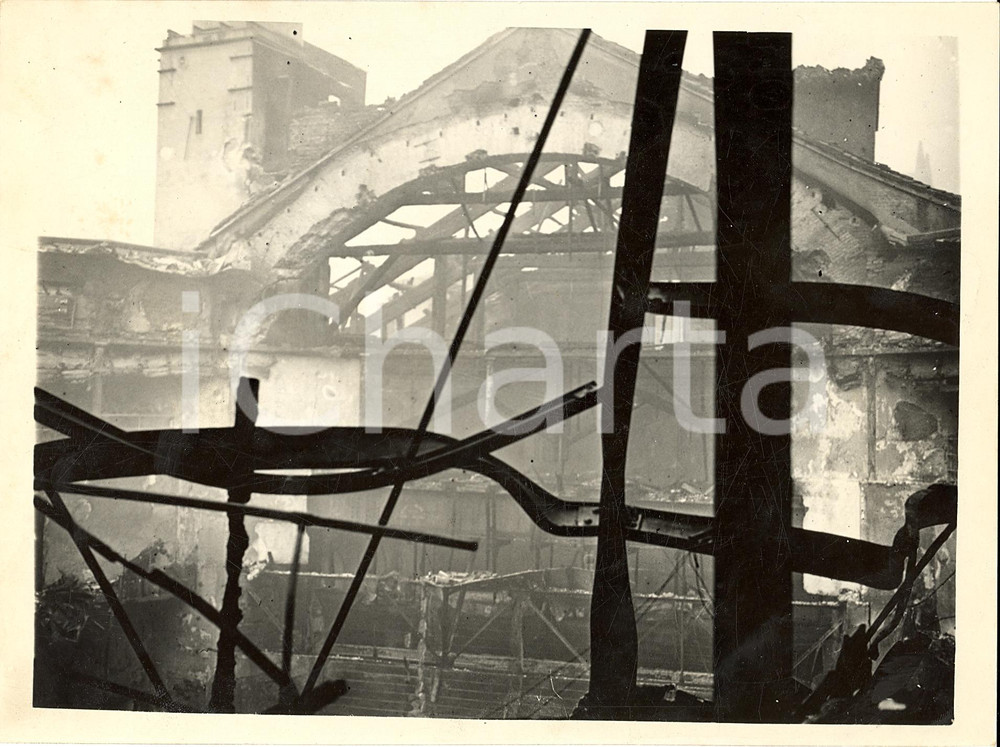 Fotografia d'epoca originale 1938 MILANO Il Teatro Lirico dopo l'incendio - VERA FOTO (1) 1