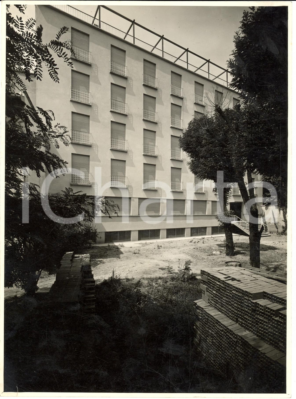 Fotografia d'epoca originale 1937 MILANO Scuola convitto per infermiere VERA FOTO 1