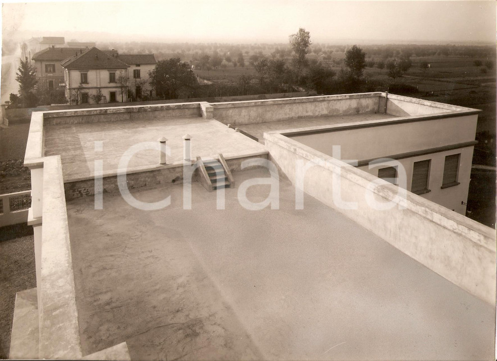 Fotografia d'epoca originale 1934 SESTO S. GIOVANNI Terrazze elioterapia POLICLINICO 1