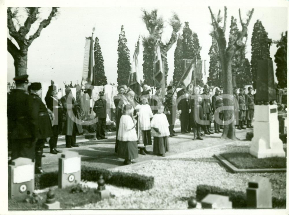 Fotografia d'epoca originale 1935 MILANO Messa per intervento campo militare MUSOCCO 1