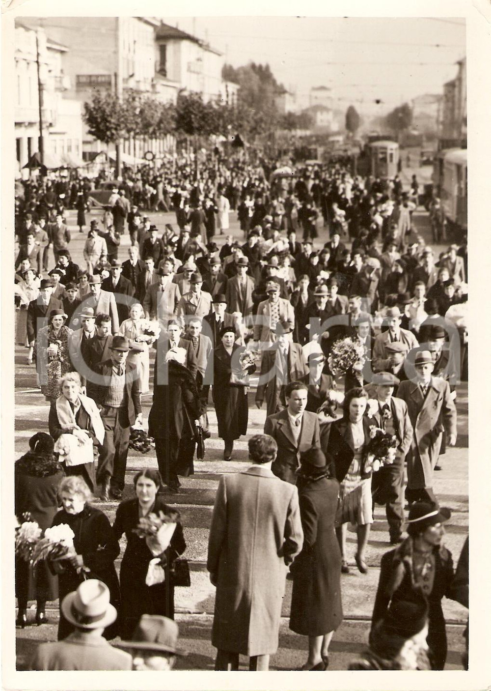 Fotografia d'epoca originale 1938 MILANO Commemorazione defunti cimitero di MUSOCCO *Fotografia 1