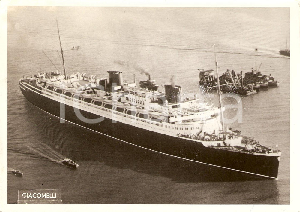 Fotografia d'epoca originale 1940 WW2 VENEZIA? Il T/S BREMEN non Ã¨ stato affondato 1