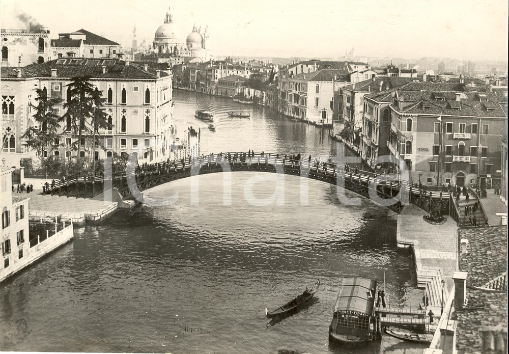 Fotografia d'epoca originale 1933 VENEZIA Il nuovo ponte all'ACCADEMIA Vera FOTO 1