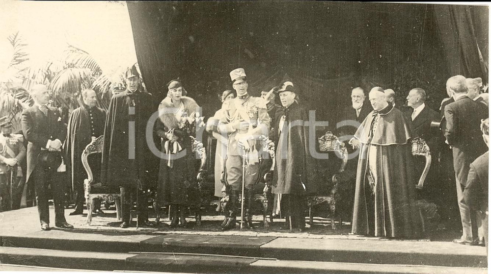 Fotografia d epoca originale 1933 VENEZIA UMBERTO II inaugura nuovo ponte LITTORIO Fotografia 1
