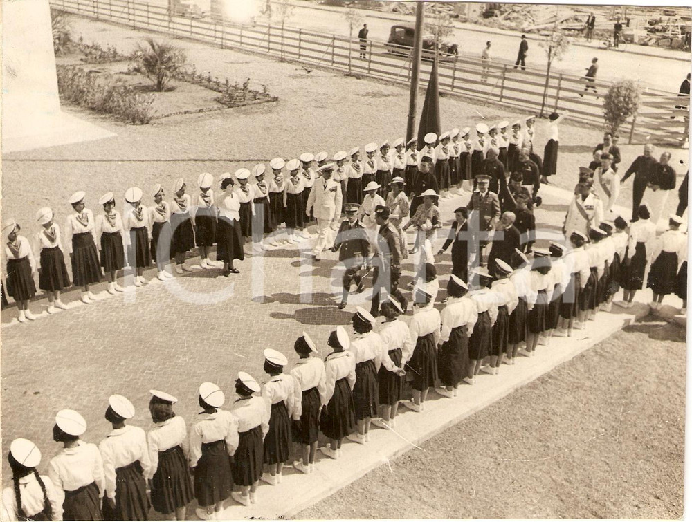 Fotografia d'epoca originale 1935 TUNISI La visita di VITTORIO EMANUELE III Foto 1