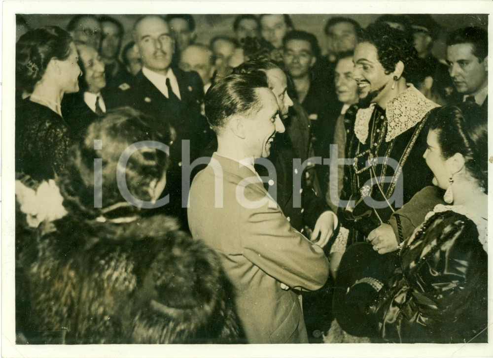 Fotografia d'epoca originale 1941 BERLINO Joseph GOEBBELS e attori Teatro dell'Opera 1