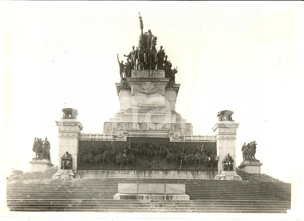 Fotografia d'epoca originale 1934 SAN PAOLO Monumento indipendenza BRASILE VERA FOTO 1