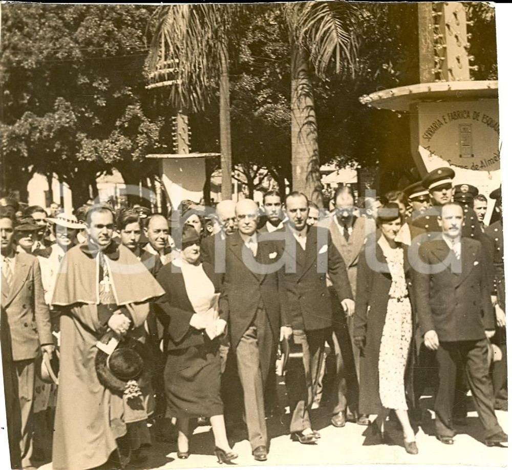 Fotografia d'epoca originale 1937 SAN PAOLO *CARDOSO MELLO NETO inaugura esposizione 1